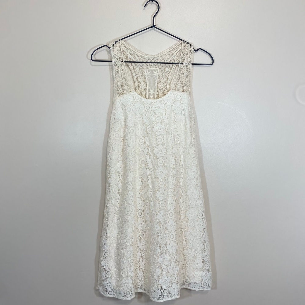 Maurices White Lace Sleeveless Racerback Dress | Size Small | Bridal Shower